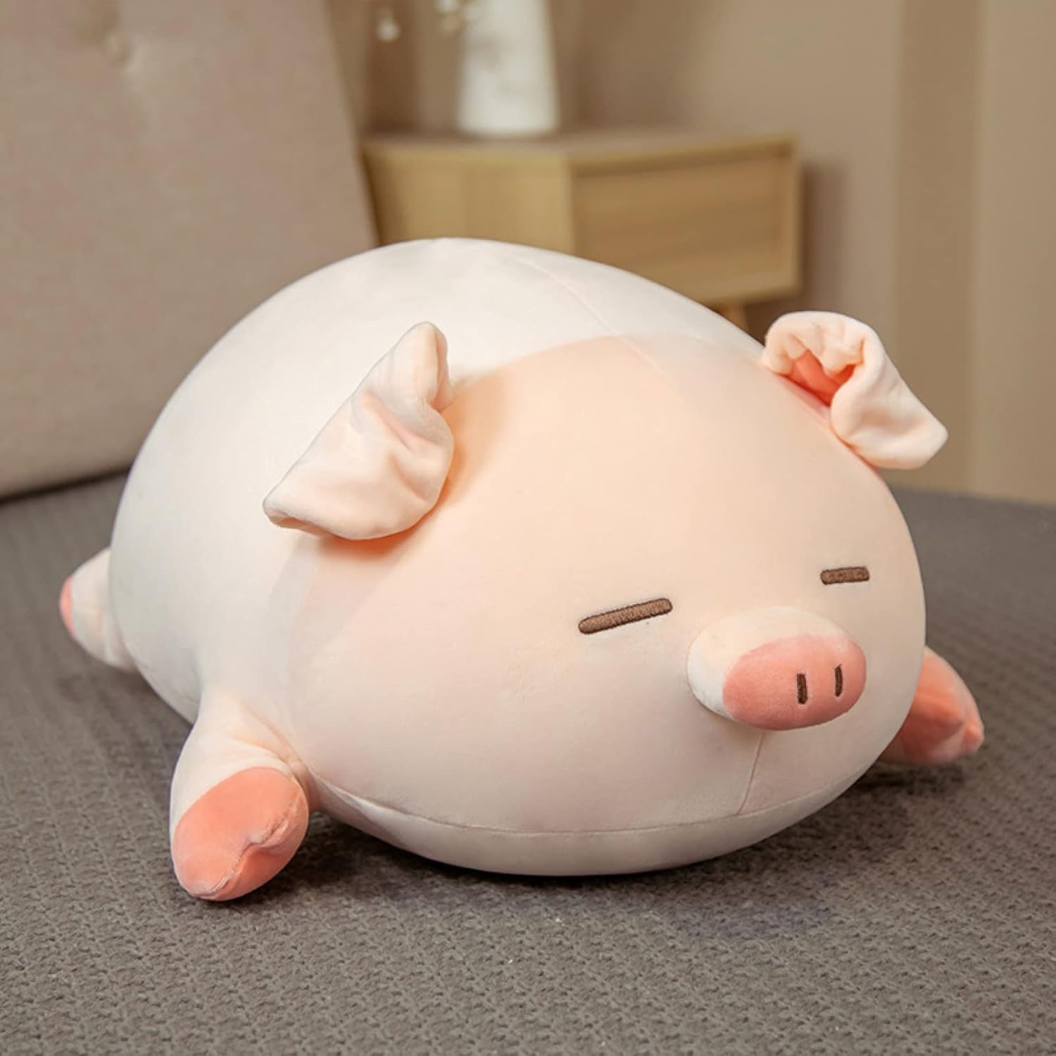 手あそび 抱きぐるみ 豚 ふわふわ 好いたらしい スーパソフト 添い寝まくら 座布団 背当たれ 腰枕 うつ伏せ座布団 お睡眠時間まくら 仕立てもの風呂敷き包み サクラ色 高さ約40糎 全4さいず