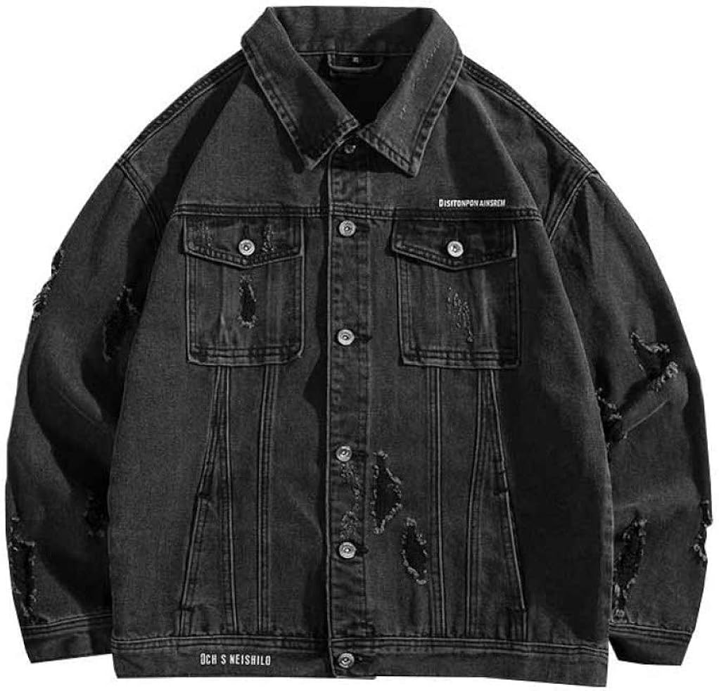 メンズ ジャン デニム 春秋 M-3XL 大きいサイズ ゆったり ダメージ加工 開襟 ジャケット 長袖 ヴィンテージ風 ストレッチ おしゃれ カジュアル カッコイイ 普段着 快適 防風 防寒 無地 ブ