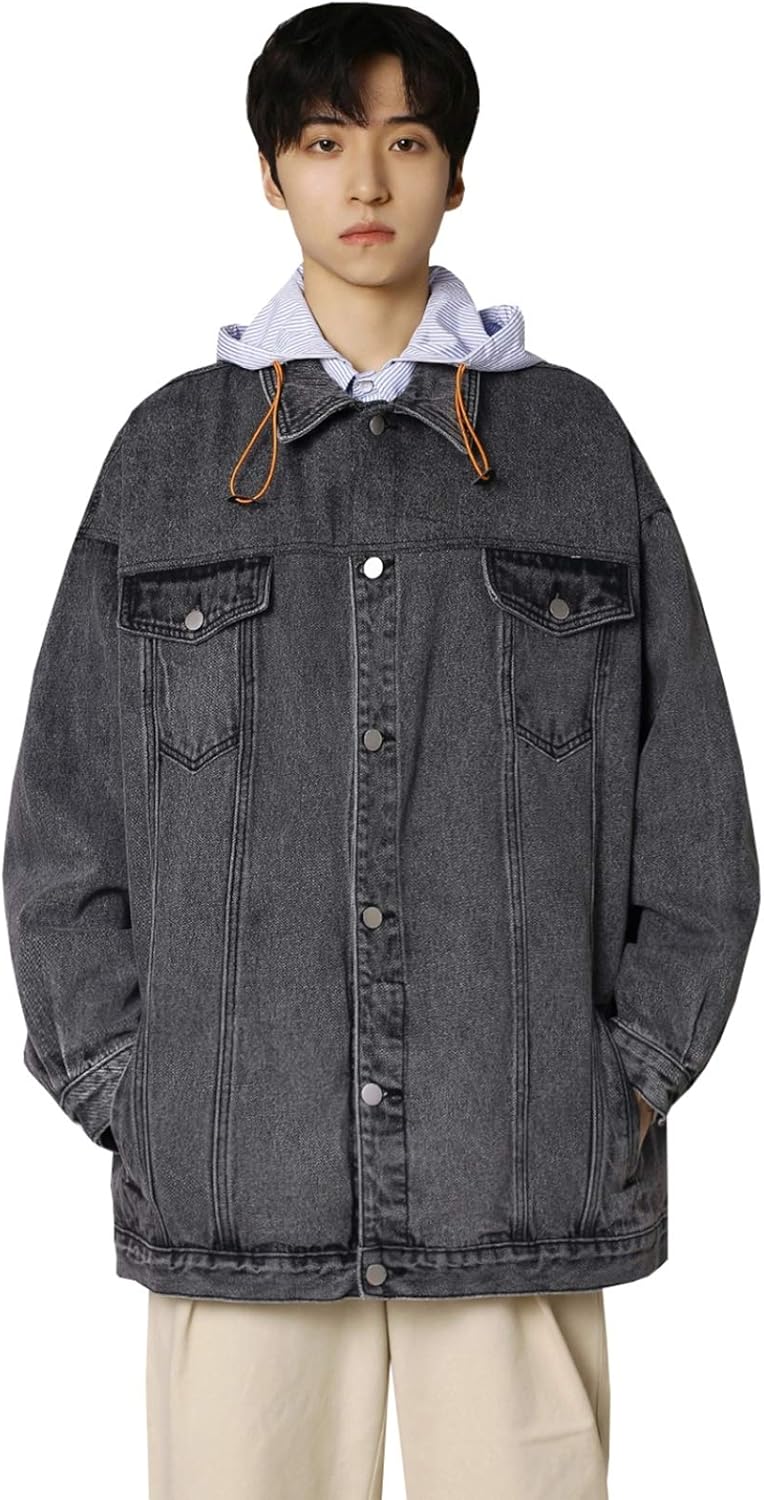 春服 ジャン メンズ 烏兎 S-2XL 馬鹿でかい大きさ ゆったり 伸ばすこと 好いたらしい 防風 防寒 ジーンズ上衣 ジージャン 流行り物 カッコイイ 通い 通学 お出かけ 合わせ分かりやすい 無地 5色詳しく述べる