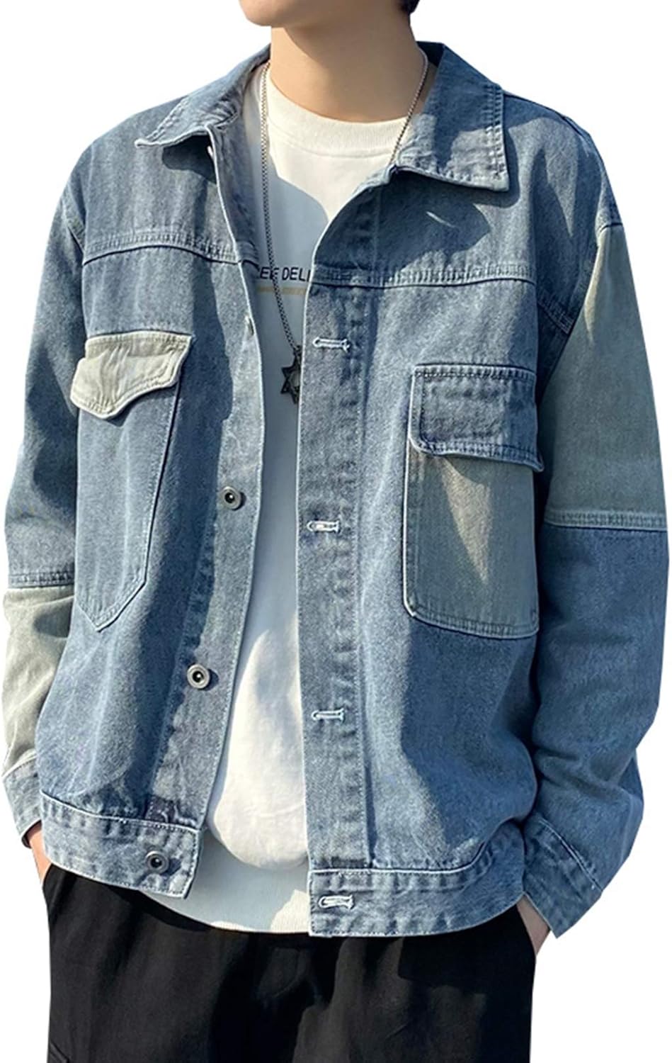 デニムジャケット メンズ S-3XL 大きいサイズ 春秋 防風 防寒 ジージャン おしゃれ カッコイイ ゆったり ストレッチ 快適 合わせやすい ジャン 通勤 通学 お出かけ ブラック/ブルー 14,248円