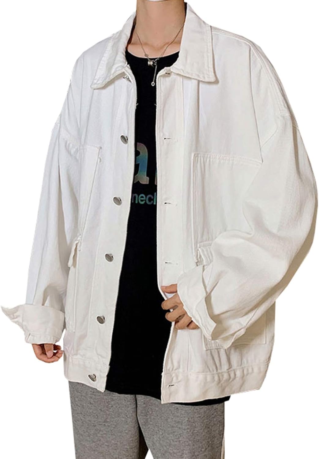 -5XL ジャン ジーンズ厚地の外套 メンズ 烏兎 馬鹿でかい大きさ 伸ばすこと ゆったり 流行り物 カッコイイ 合わせ分かりやすい 通い 通学 お出かけ 防風 防寒 ジージャン 上衣 3色選べる