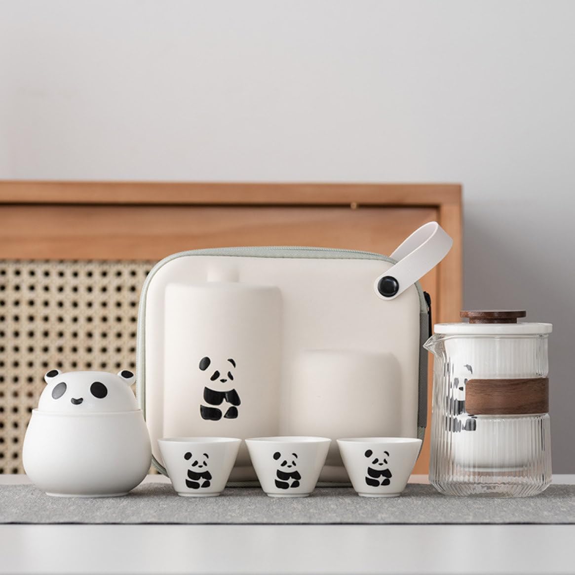 旅行ティーセット 急須 茶器 茶器セット和風急須 セット ティーポット A 陶磁 お茶出し カラー9 和風急須 煎茶碗 お茶セット 湯呑み ティーセット旅行茶具 茶道具 収納バッグ付き 陶器湯呑みセッ|Libre777