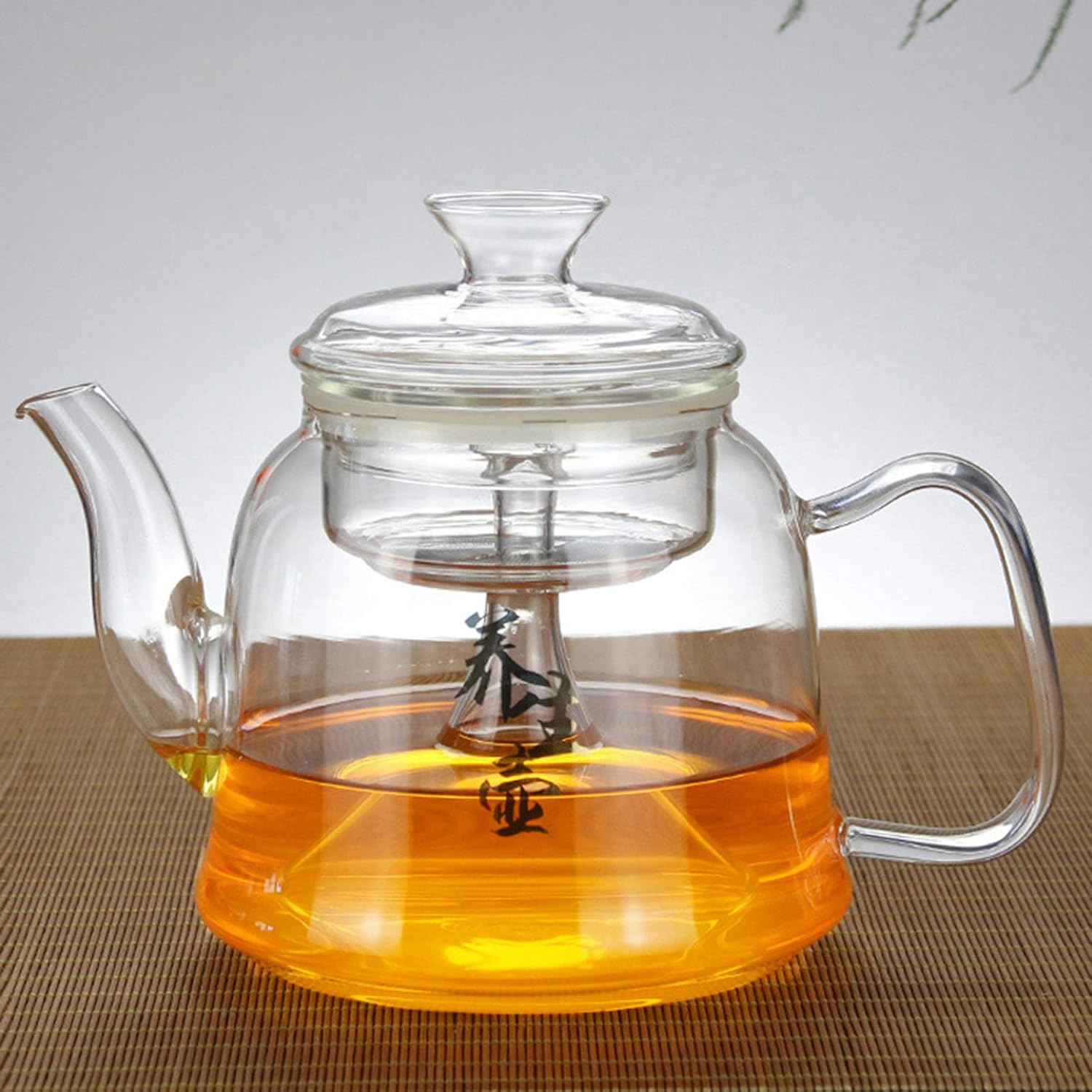 ティーポット ガラス 茶こし付き 手作り 大容量 透明 ガラス製ポット ハーブティーポット 紅茶 フルーツティー リーフティー 花茶 工芸茶 耐熱直火可 水切れがよく注ぎやすい 業務用 プレゼント|Libre777