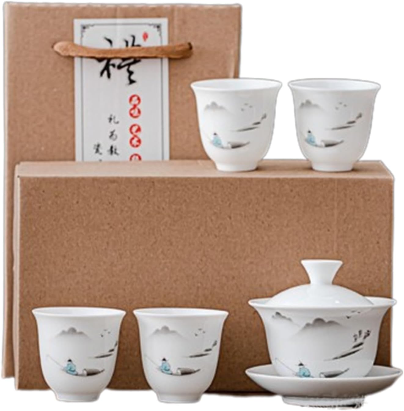 茶器セット ティーセット 中国茶器 茶具セット 急須 湯呑セット 番茶器セッ ト 陶器 旅行ティーセット 中国茶器 茶器揃 来客用 贈り物にも（デザイン1）｜Libre777