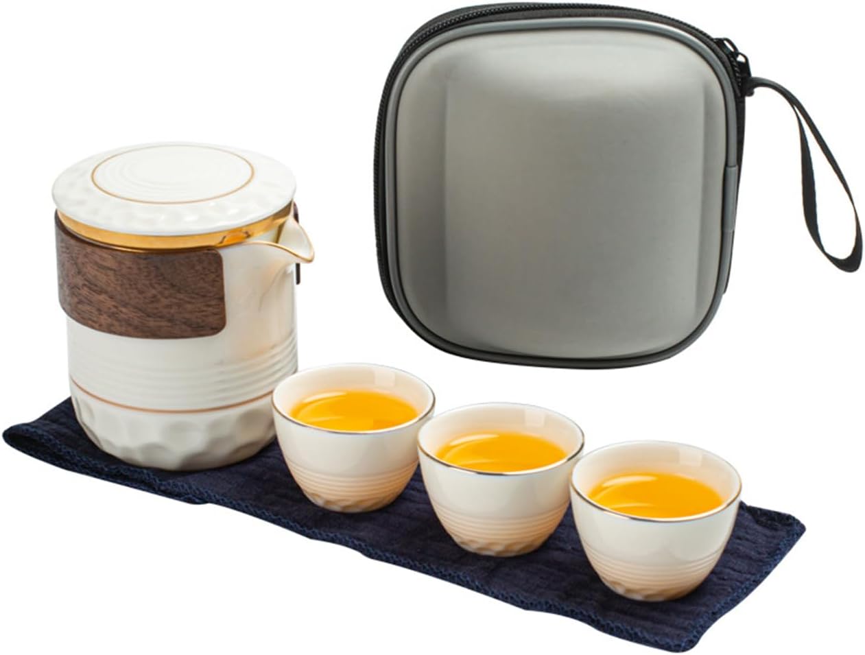ティーセット 中国茶器仕かける 茶器仕かける 旅する茶器仕かける御膳上等和快客カップポータブルセラミック蓋碗湯呑みアウトドアカンフー茶の葉一杯三杯 瀬戸もの 急須 湯呑仕かける ティーセット 茶器 茶皿 茶器かわき切るティート 茶道具・湯呑・急須-中国茶器-キッチン用品・食器・調理器具