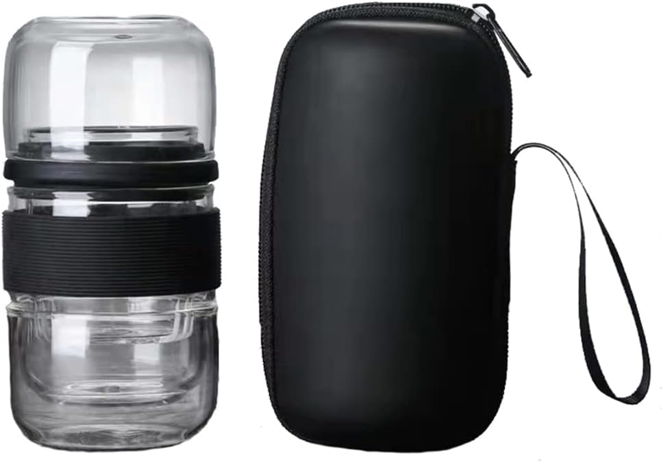 茶器セット 旅行ティーセット ガラスティーポットセット 茶具セット ティーカップ 急須 湯呑み 和風 コンパクト 軽量 上品 携帯用 旅行 車用 お出かけ用 2人用 250ml|Libre777