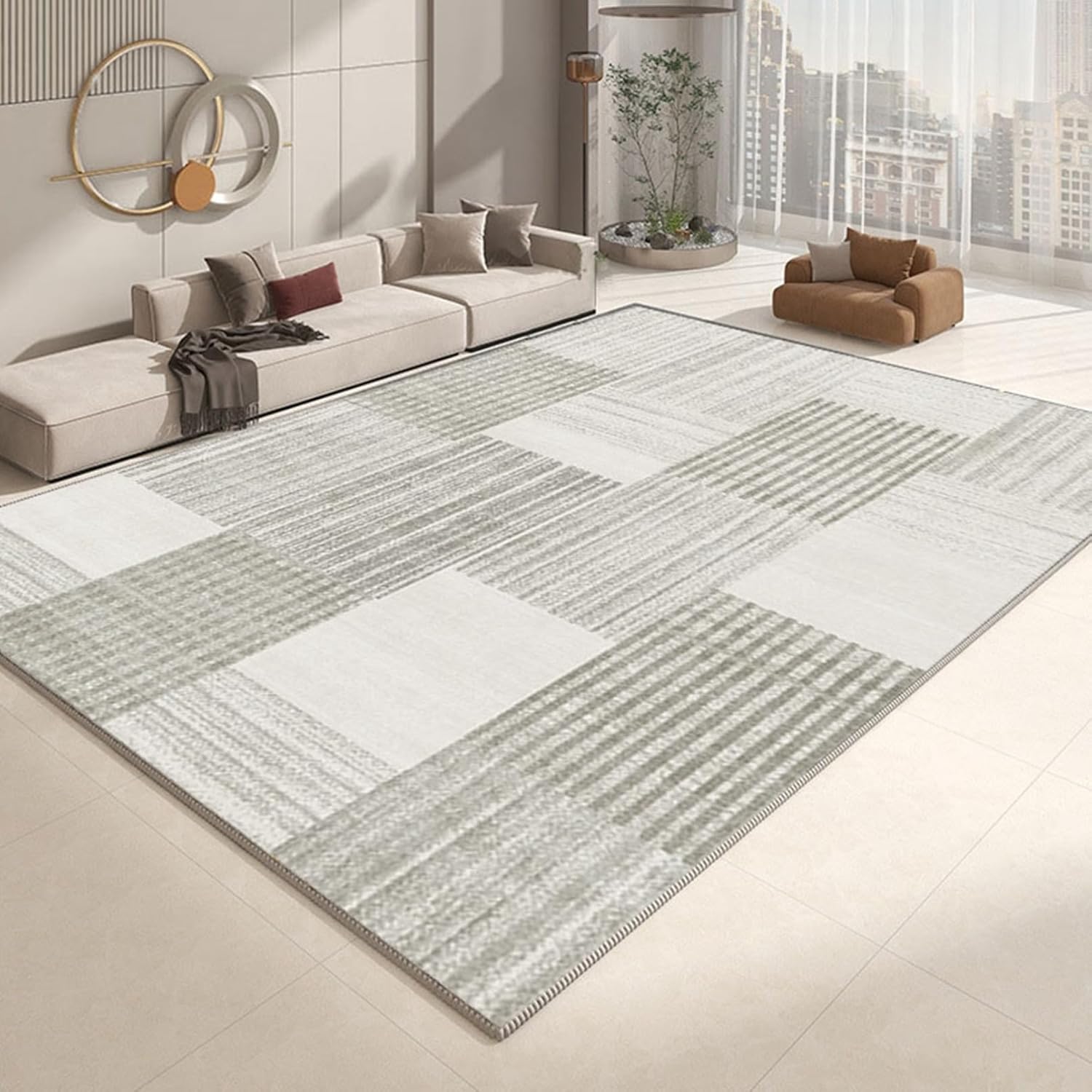 ラグマット 長方形 60x90cm グレー 北欧 ラグ カーペット 洗える おしゃれ 四季通用 幾何学模様 絨毯 折り畳み 抗菌防臭 滑り止め付 防音 汚れに強い リビングマット ベッドルーム 部屋用