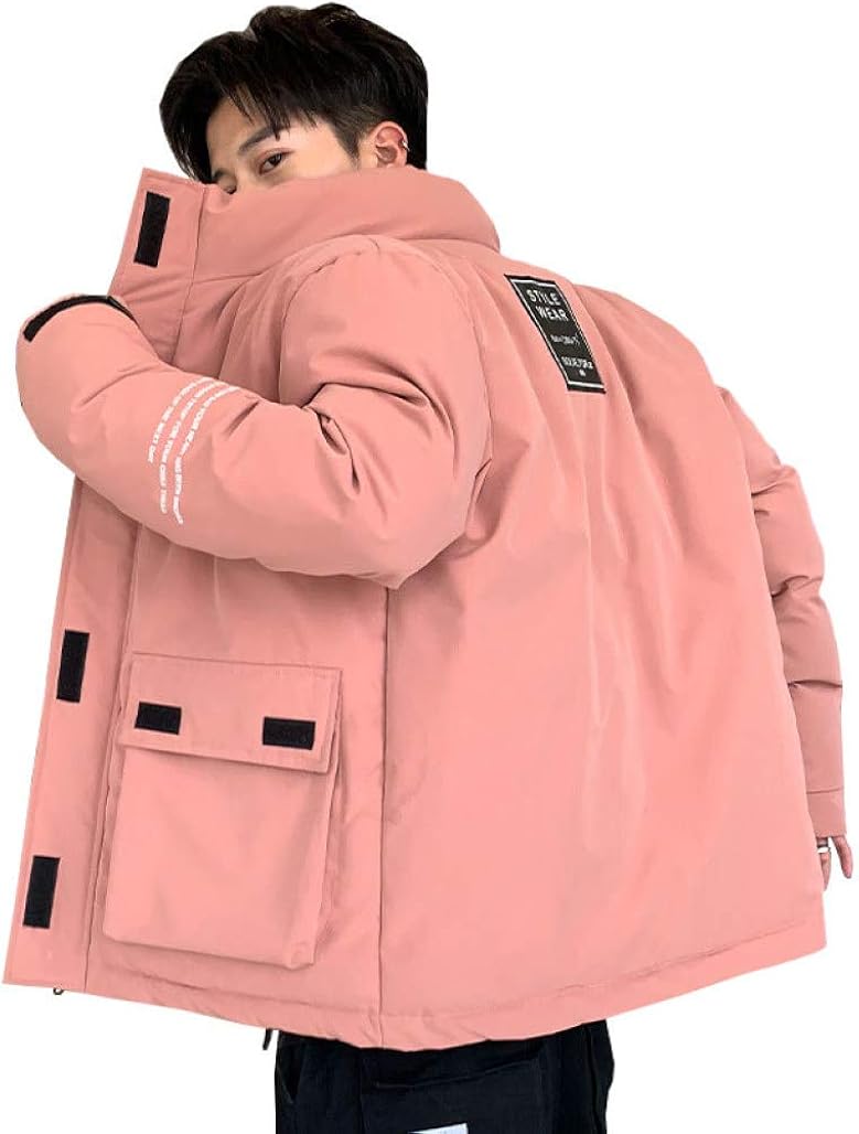 ダウンジャケット 中綿 メンズ M-4XL 大きいサイズ 立襟 ダウンコート 冬服 ショート丈 厚手 防寒 暖かい 防寒 ファッション かっこいい カジュアル 通勤 通学 アウトドア 無地 ブラック|Libre777