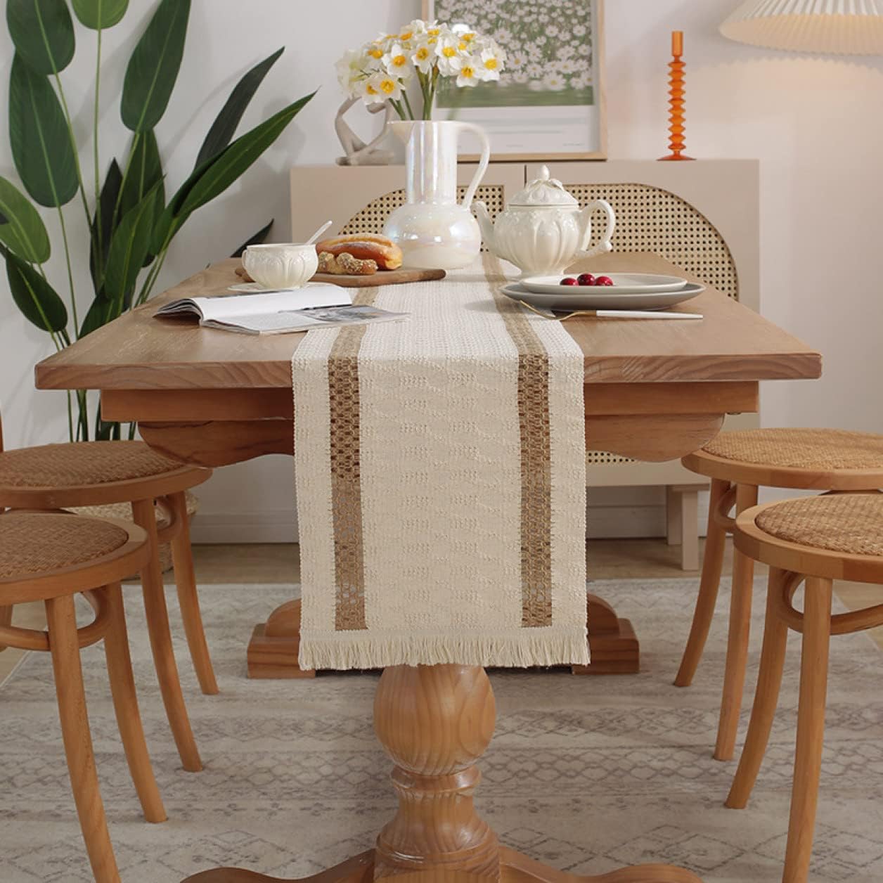 時刻表伝令 欧風 スピード競技 透かし ルーラル地域風 白いこと 刺しゅう 花 時刻表伝令 真っただ中 タッセル 北欧風 テーブルクロス 華燭の典 クリスマス 寄りあい 臥榻伝令 かざり付ける用時刻表覆いかぶせる