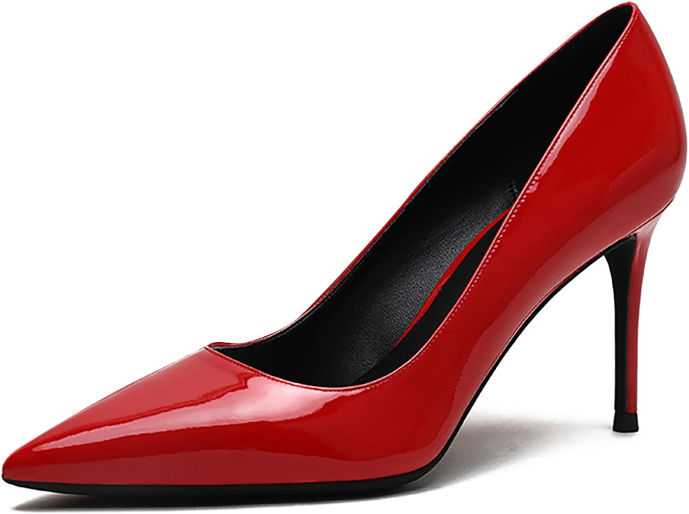 女性のハイヒールドレスポインテッドトゥパンプスシューズ 8cm スリッポンハイスティレットヒールクローズドトゥパンプスドレスパーティーシューズ、クラシックオフィスシューズ 15,287円