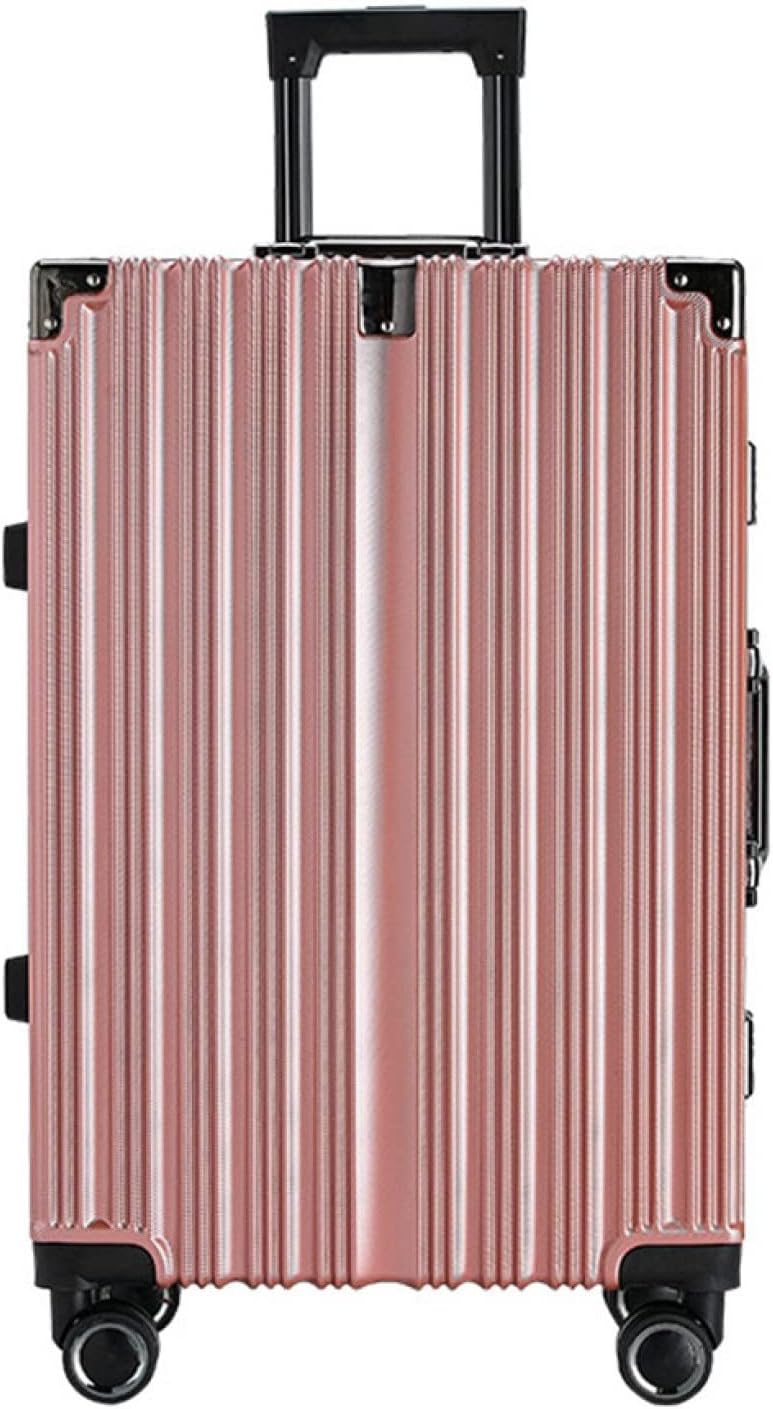 スーツケース キャリーケース 65L キャリーバッグ TSAロック搭載 アルミフレーム 超軽量 大型 耐衝撃 静音 ダブルキャスター 360度回転 人気 ビジネス 旅行出張 ピンク Lサイズ(6-8泊|Libre777