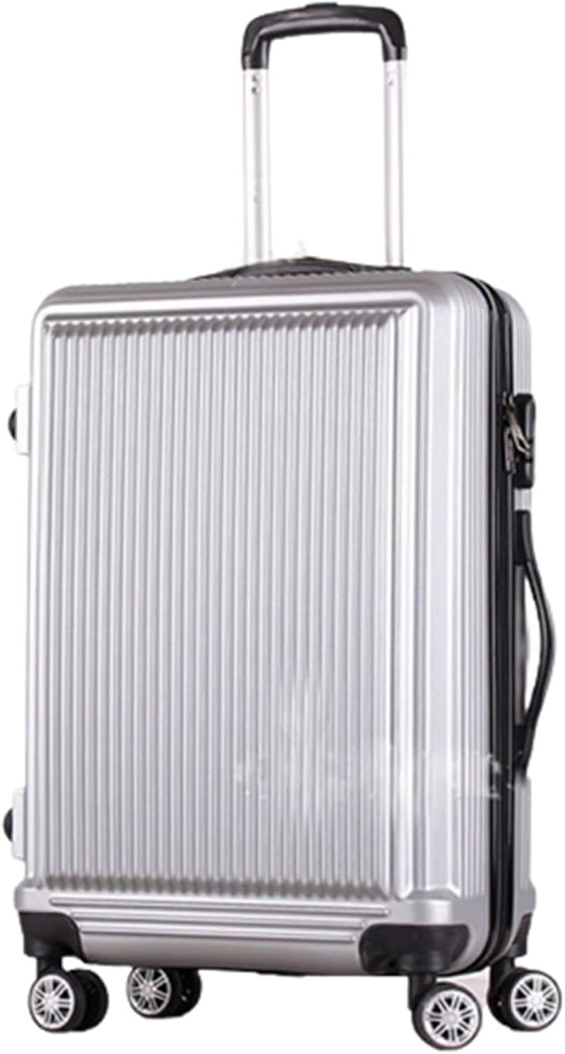 スーツケース キャリーケース 機内持ち込み 35L キャリーバッグ ファスナー式 超軽量 小型 耐衝撃 人気 静音 ダブルキャスター 360度回転 旅行 出張 ビジネス シルバー Sサイズ（1-3泊）｜Libre777
