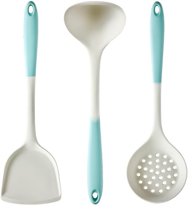 キッチンツールセット シリコン製スパチュラとスプーンのセット 調理器具 製菓器具 台所用品(3pcs)