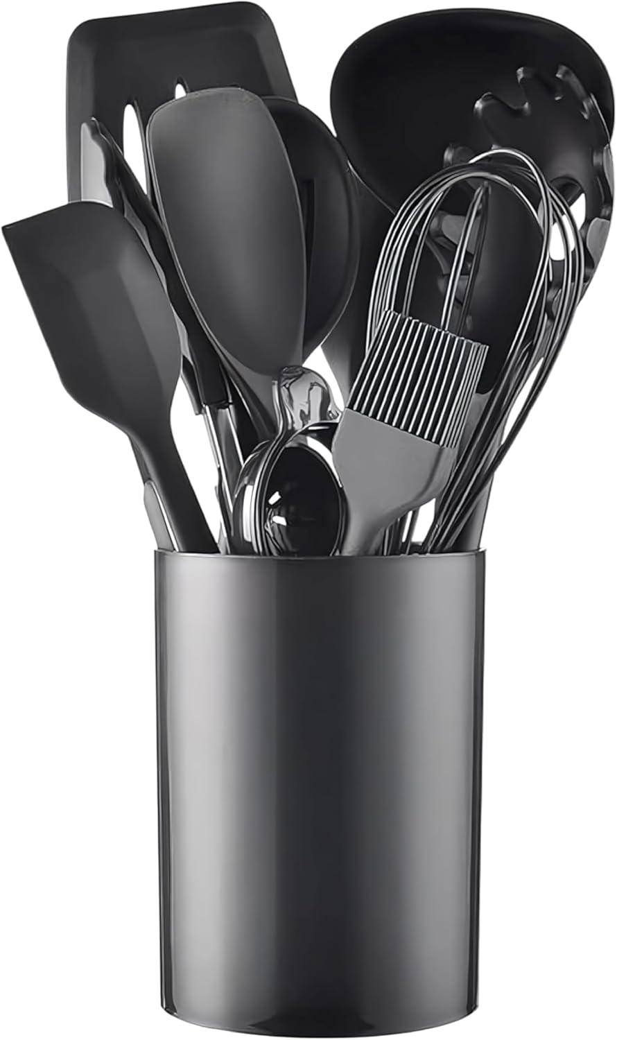 キッチンツール セット 調理器具 製菓器具 台所用品 耐熱シリコン 木製ハンドル 食洗機対応 和洋中料理に適用 抗菌 傷つかない フライ返し おたま 泡立て器 スプーンなど12点セット 収納しやすいも|Libre777