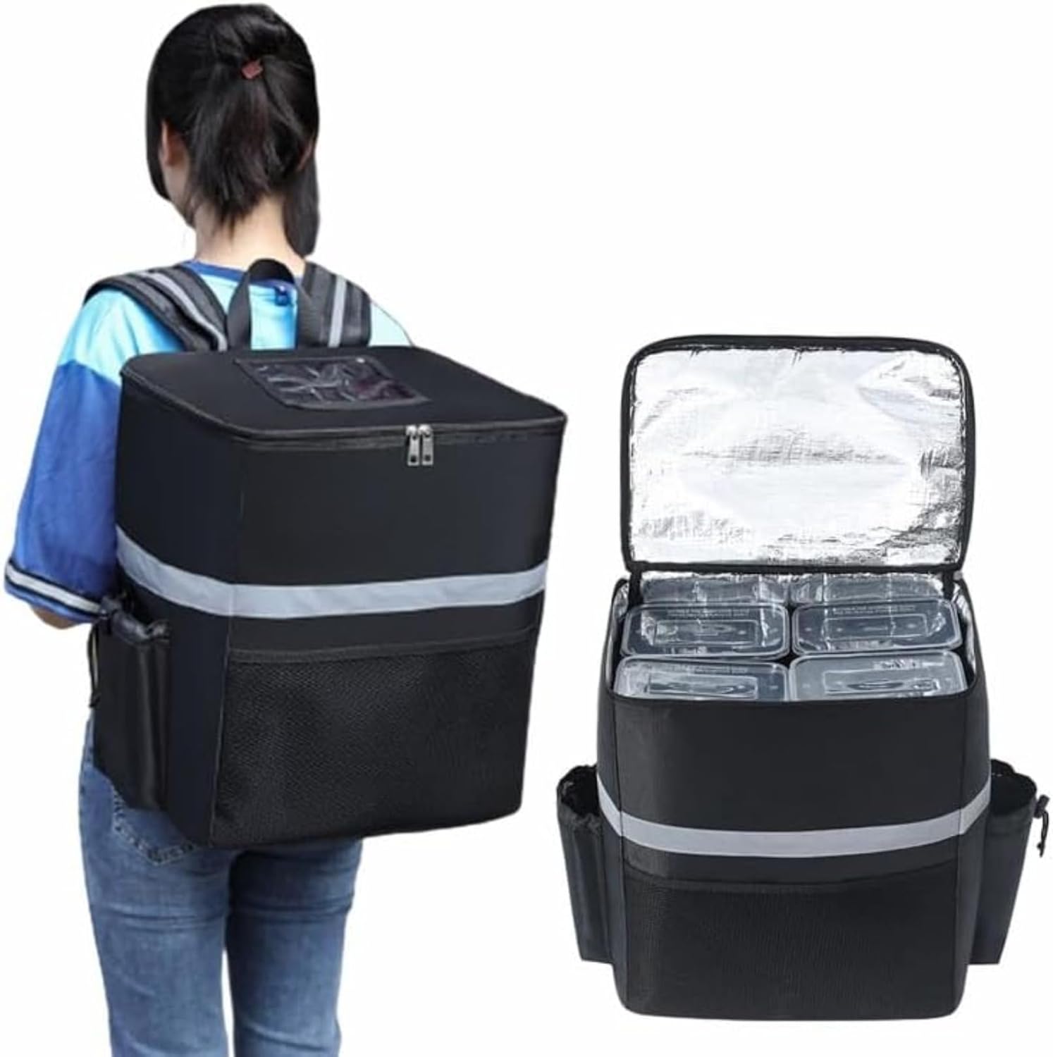 デリバリーバッグ 配達用 ウーバーイーツ バッグ 35L 大容量 ウバック 保温 保冷 リュック カバン バックパック ピザポーチ ウーバー バッグ 防水 配達バッグ Delivery Bag 男女兼