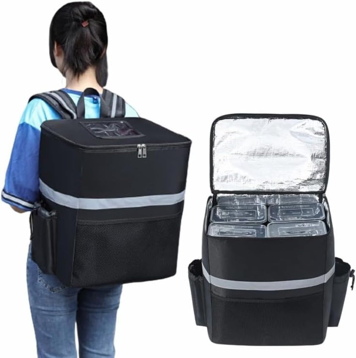 デリバリーバッグ 配達用 ウーバーイーツ バッグ 35L 大容量 ウバック 保温 保冷 リュック カバン バックパック ピザポーチ ウーバー バッグ 防水 配達バッグ Delivery Bag 男女兼