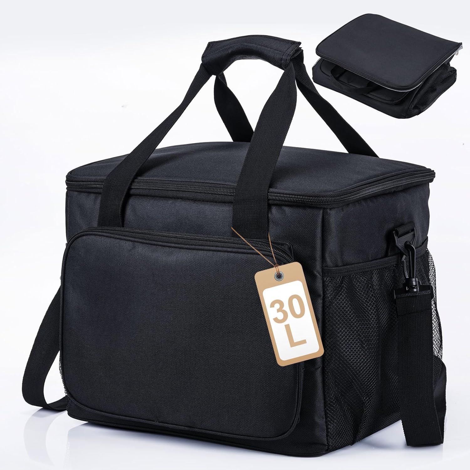 クーラーボックス 大容量 13L/30L/35L 3層断熱 保冷 保温 折り畳み収納可能 軽量 ソフト 手提げと肩掛け両用 お弁当収納バッグ 保冷バック ピクニック/運動会/通勤/キャンプ/お花見/B