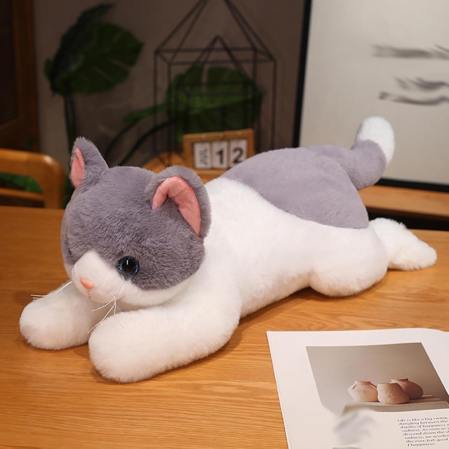 ぬいぐるみ ねこ 猫仕立てもの風呂敷き包み 本物そっくり手あそび だき枕 50糎 本当のぬいぐるみ にゃんこ 多役立つこと 添い寝枕 コンピューターシミュレーション やわらか もこもこ 赤ちゃん向け 小学生 かざり付ける品 お生まれ落ちる日差し上げ物