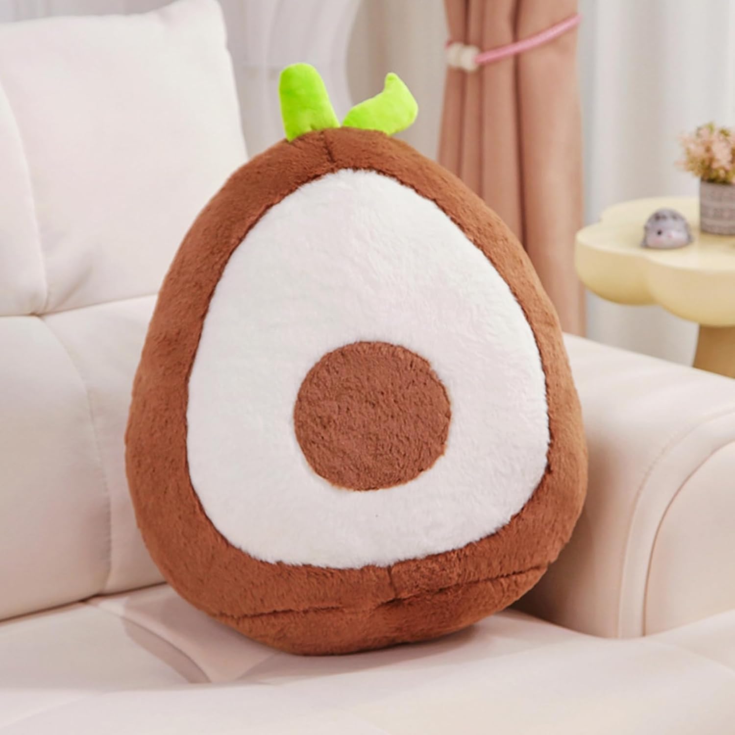 アヴォカードぬいぐるみ 抱き枕 手あそび 好いたらしい フルーツ座布団 萌え萌え 癒し系 添い寝枕 もこもこ パステル色の バレンタインデー 御祭り 生まれ落ちる日 クリスマス 差し上げ物 赤銅色 35糎