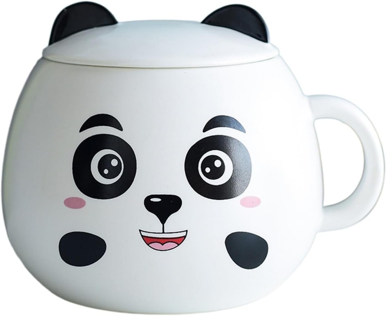 マグカップ 可愛い 贈り物 パンダ 蓋付き たっぷり 450ml コーヒー お茶 牛乳 ティーカップ セラミック 食洗機 電子レンジ対応 耐熱 耐冷 洗いやすい 食器 カップル 記念日 誕生日 結婚祝