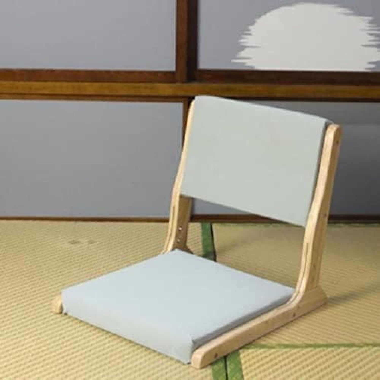 和座椅子 座椅子 お座敷座椅子 折りたたみ式 椅子 背もたれ付き 和室 木製 コンパクト 幅49×奥行45×高さ約46cm 省スペース フロアチェア (11)|Libre777