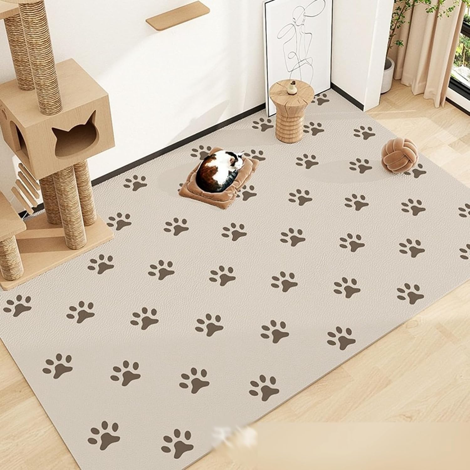 ペットマット ペット用ベッドマット トイレ下敷きマット フローリングカーペット 大判 洗える ペットシーツ 犬 猫用 撥水 PVC 特大 防水 床保護 猫 犬用 ペットフェンス・サークル・ケージ用 柄