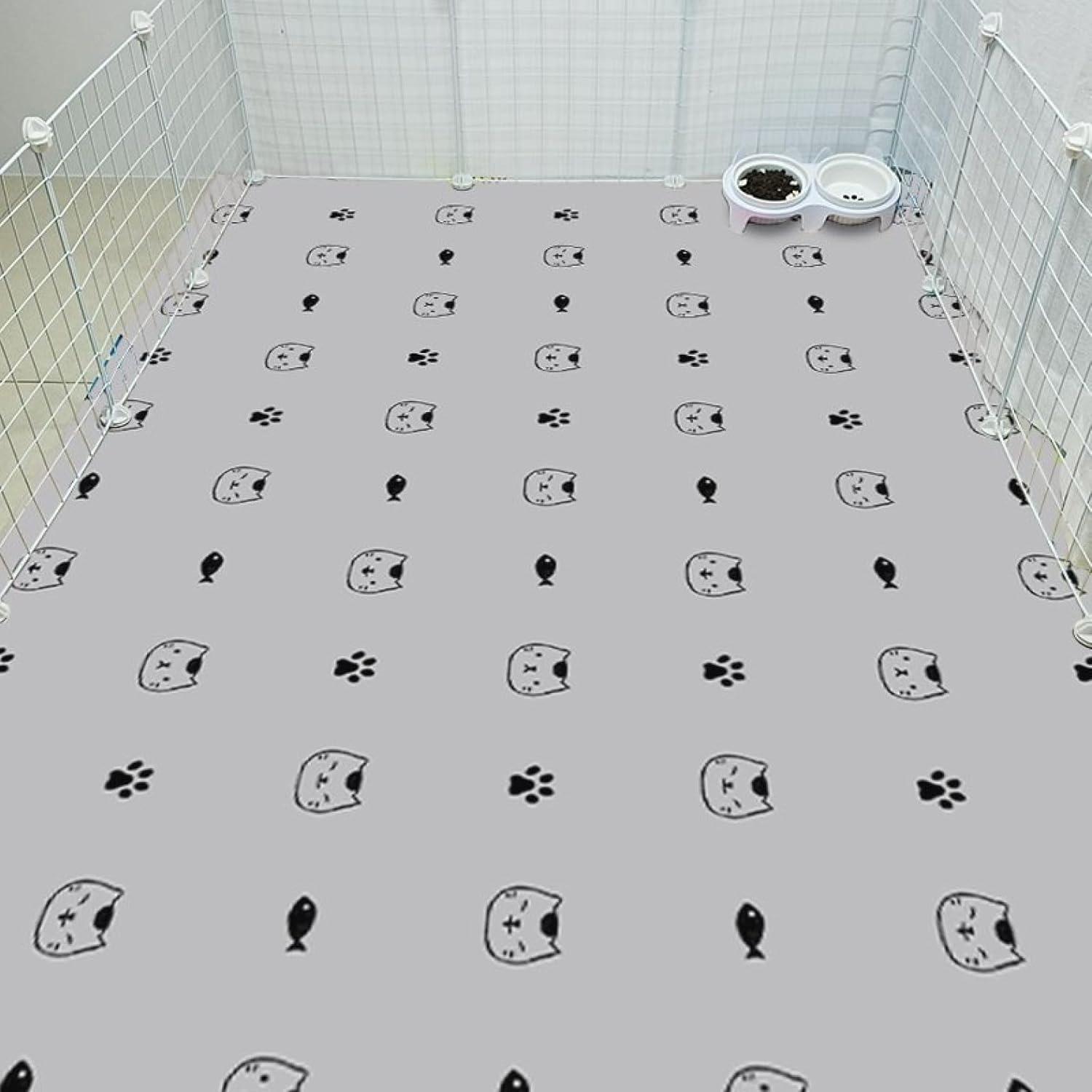 トイレ下敷きマット ペットマット カーペット PVC 廊下敷きマット 噛む予防 床暖房対応 小型・中型・大型犬用 滑らない ケージ用 家庭/オフィス/事務所 丸洗い 繰り返し利用 フリーカット 柄E