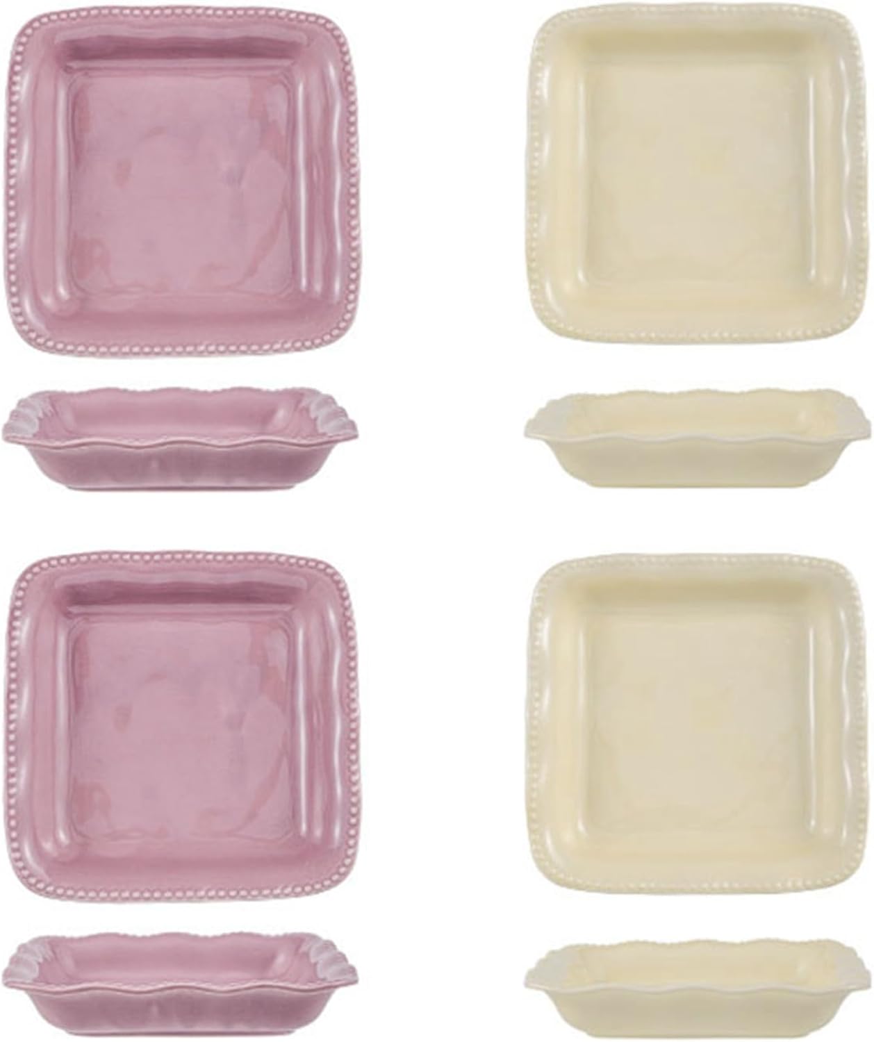 丼 碗 皿 食器 2個セット 4個セット サラダボウル フリル ベージュ パープル かわいい セラミック 陶器 ボウル プレート サラダ ラーメンどんぶり スープボウル どんぶり ホワイト 電子レンジ|Libre777