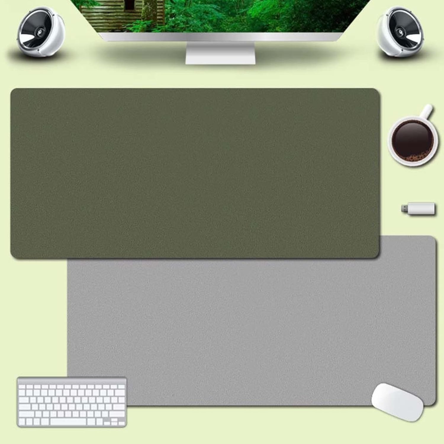 レザー マウスパッド 学習机 おしゃれ デスクマット カラー 大型ゲーミングマウスパッド 大きい 大型 大型 100*50cm オフィスマット大型 両面使える 耐久性 マウス対応でき 女の子 入学祝い