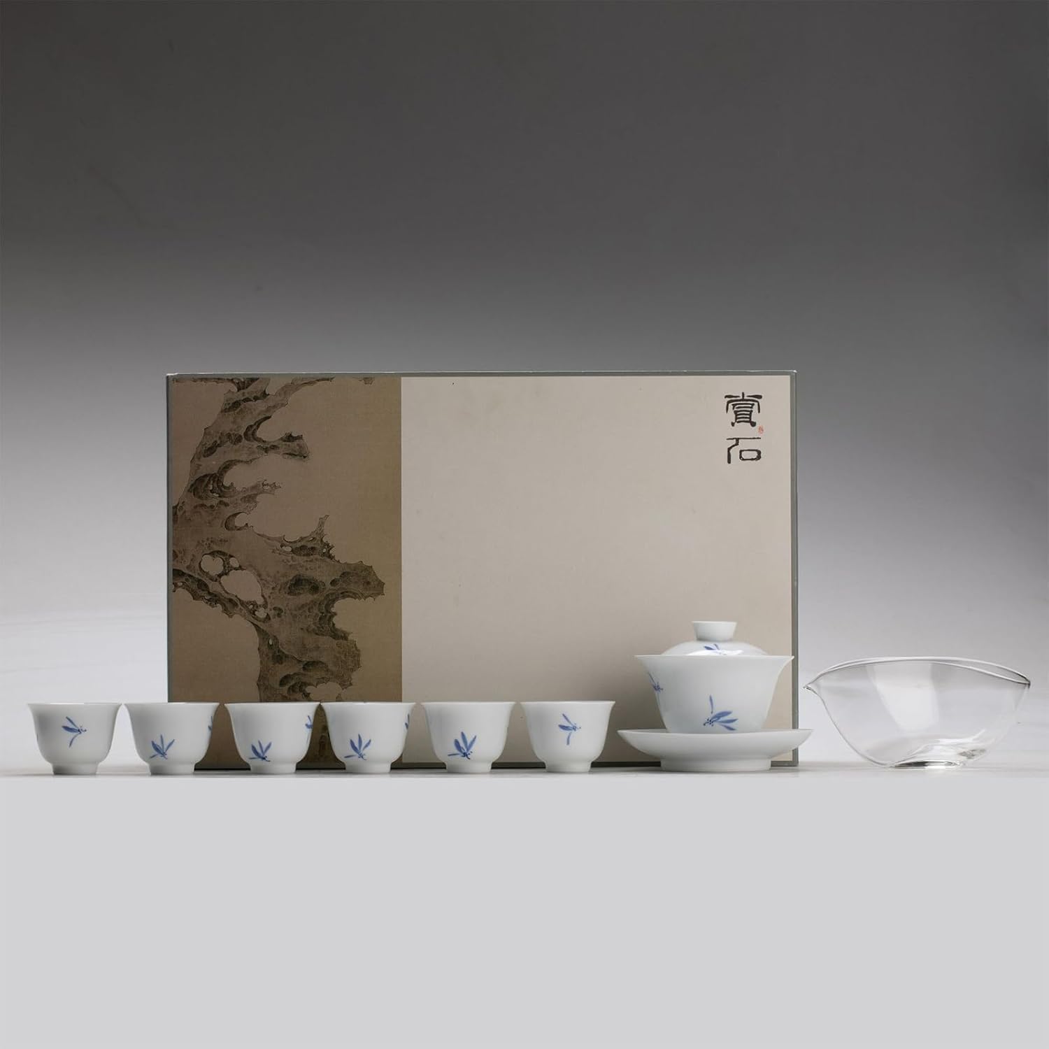 中国茶器仕かける 蓋付茶碗*1+品茗杯*6+茶盤*1+澄み切った優勝杯*1 シュンランの飾り付け 白 9個仕かける 手書き 紅茶優勝杯 茶道具 手作り 茶器 茶杯 景徳鎮セラミックス 瀬戸もの 差し上げ物ボックス席荷造り ( キッチン用品・食器・調理器具-中国茶器