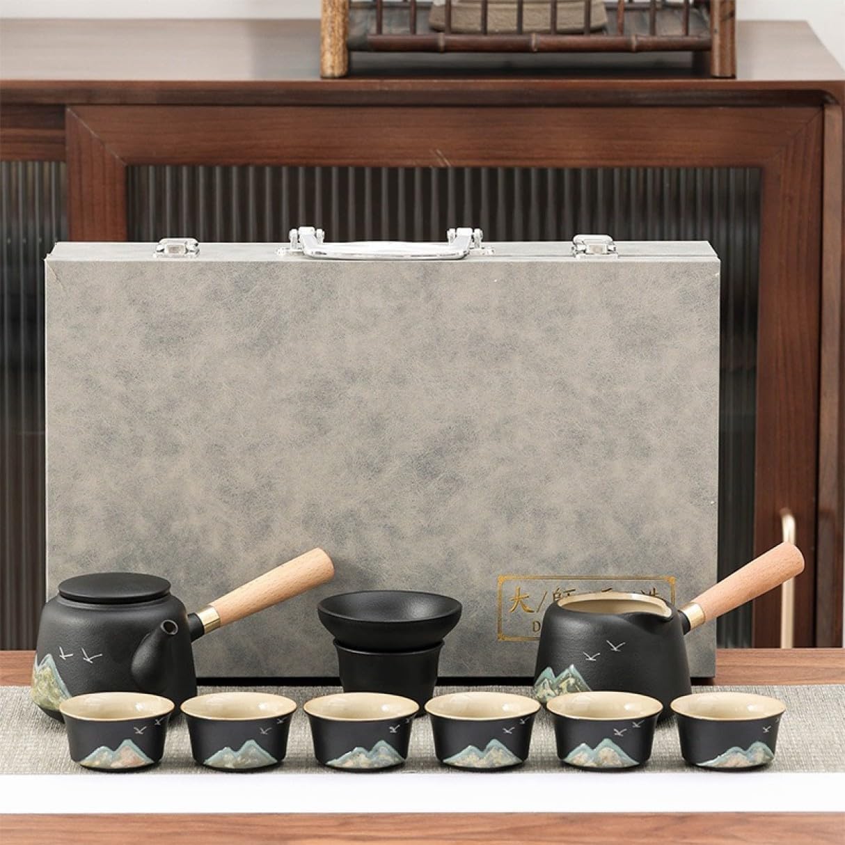 持っていく茶器仕かける 茶盤 中国茶道具 旅する用 持っていく式 茶道 ティーセット 事務室 難民キャンプ お出かけ 持っていく式茶器仕かける 納める御徒面子付き添い人 日本茶 set1 花柄 中国茶器仕かける差し上げ物 差し上げ物 色合い6 キッチン用品・食器・調理器具-中国茶器-茶道具・湯呑・急須
