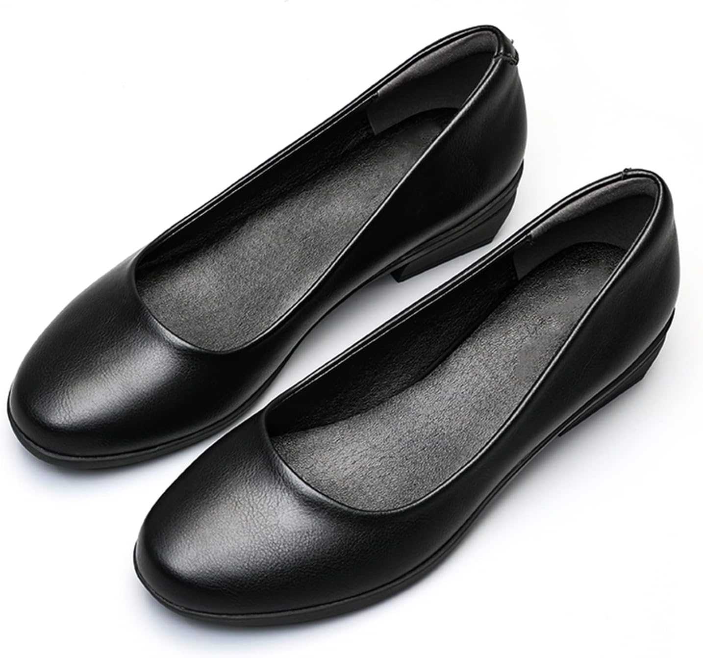 パンプス 黒 ローヒール 1cm-5cm レディース 通勤 オフィス リクルート パンプス ぺたんこシューズ 太めヒール (21cm-26cm) 6,131円