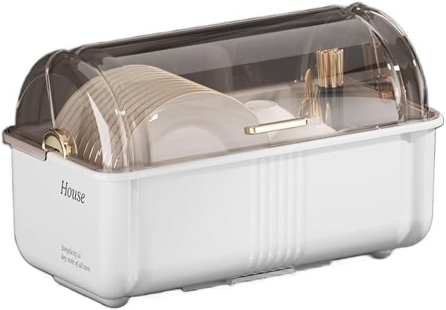 水切りかご フード付き クリアーフード付 水切りセットプラスチック 水切りかご 皿立て水切り水切り かご シンク上 バスケットW37.8×D30.5×D22cm 食器収納 食器棚 キッチン収納 フタ付