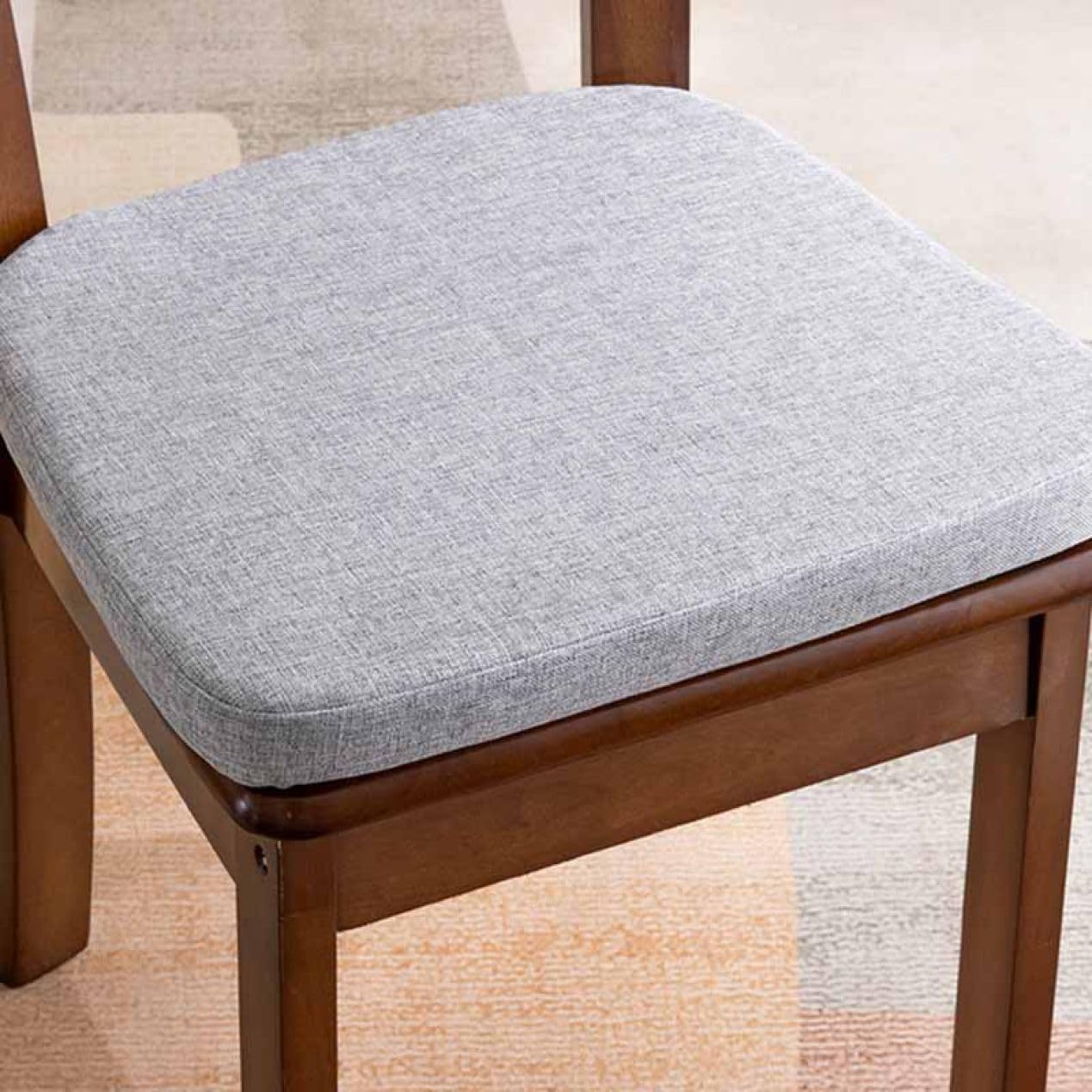 居敷き座布団 座蒲団 くっ付ける用吊りひも付き添い人 42*45糎*2 ダイニングチェアクッション 女性議長パッド 馬蹄形 取りはらい能力のある 洗える すべり止め オシャレ 朦々たる 室内装飾 色つや1 座蒲団 居敷き用 座