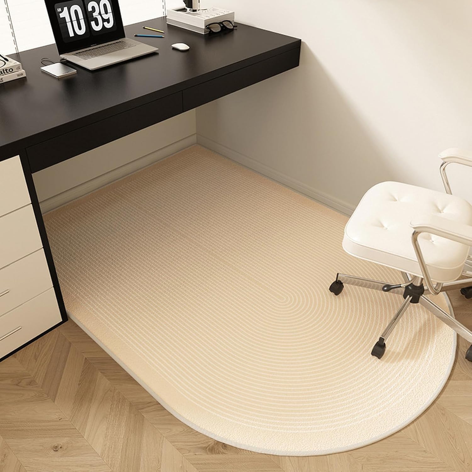 チェアマット おしゃれ スタイル4 マット フロアマット デスク下マット ラグマット 120*80cm 防音 床の保護 丸洗い可能 傷防止 滑り止め オールシーズン フローリング クッションフロア キ