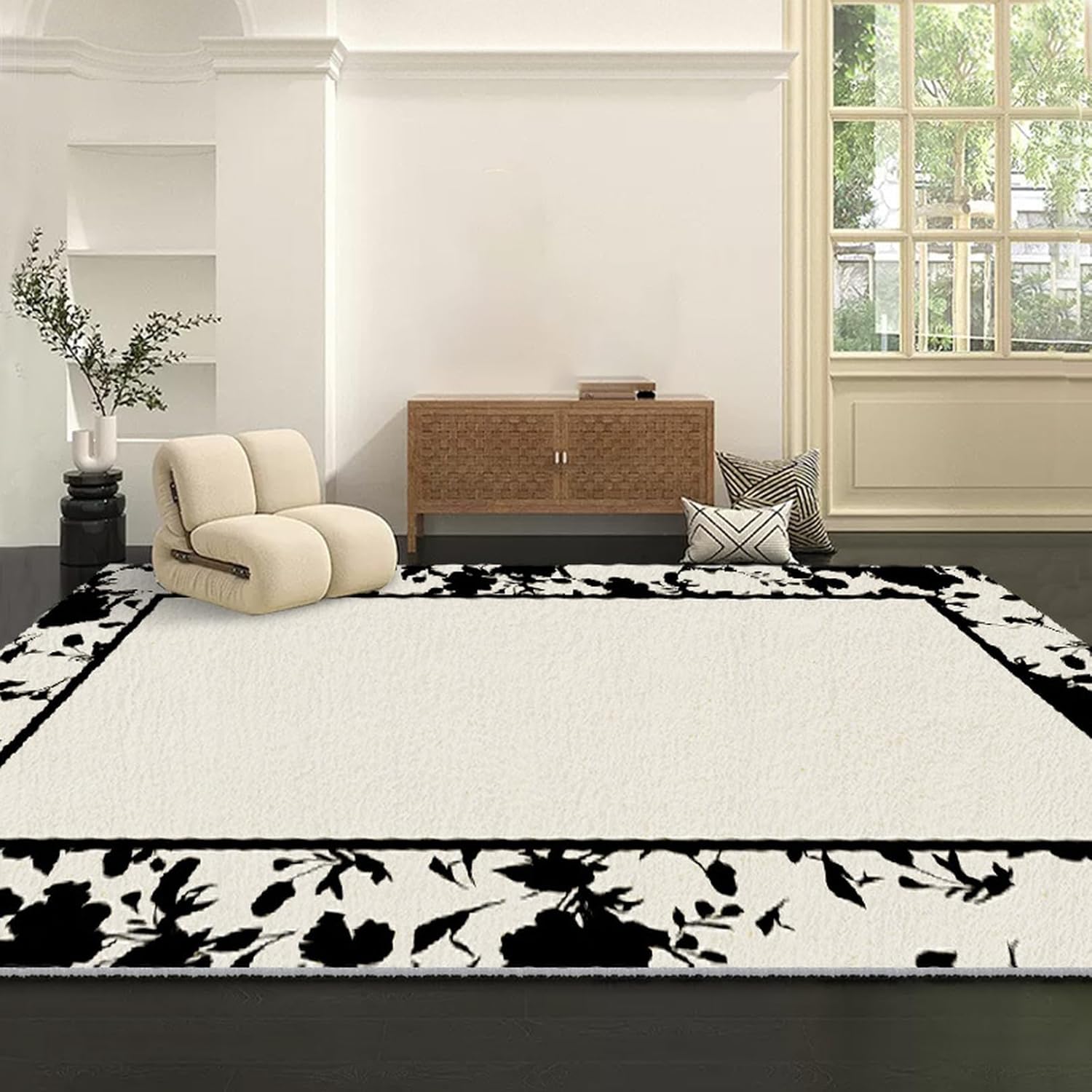 ラグ 長方形 おしゃれ スタイル5 カーペット ラグマット 80*120cm 北欧 シャギー 毛足短い チェアマット 滑り止め付き 掃除易い 厚手 洗える シャギーラグ 絨毯 じゅうたん 耐摩耗性 遊