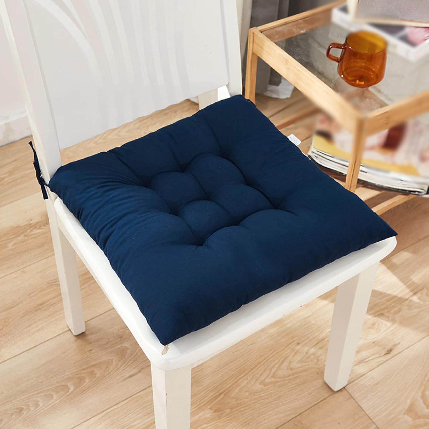 大判 座布団 クッション 40×40cm フロアクッション フロア クッション カラー 大きい おしゃれ 厚手 クッション 紐付き 角型 床 座る クッション 45*45cm*2 大きめ 読書 かわい
