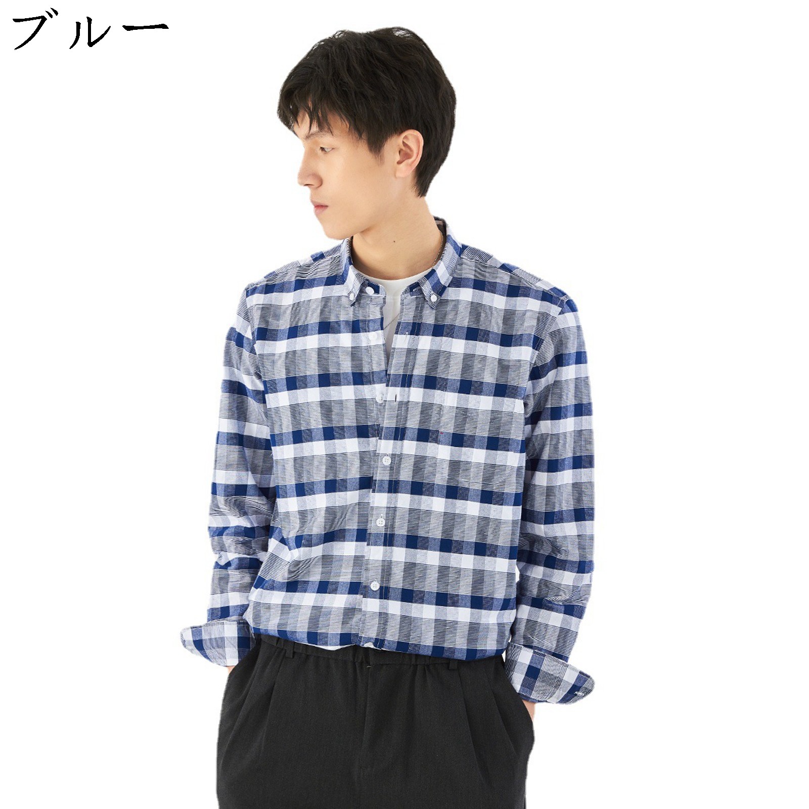 長袖 メンズ カジュアル ビジネス シャツジャケット 春服 秋服 夏 冬服 チェックシャツ 麻 快適な肌触り シャツ 大きい かっこいい 部屋着 贈物 男女兼用 アウトドア