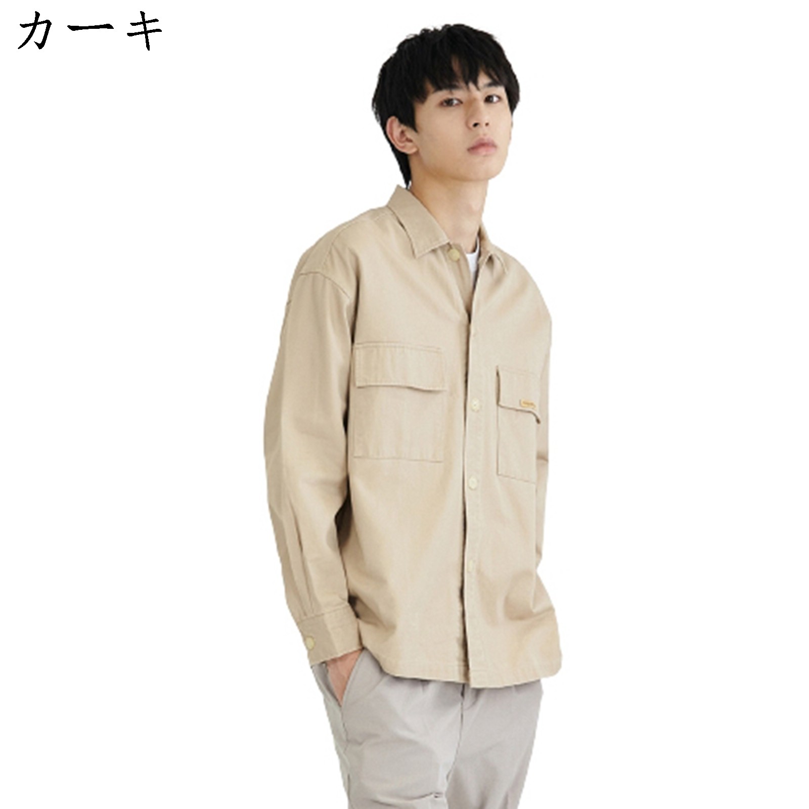 シャツジャケット 長袖 メンズ 春用 秋 夏 冬服 ストリート系 ポケット付き 柔らかい ビジネス カジュアル シャツ 大きい お洒落 お出かけ 贈物 男女兼用 アウトドア