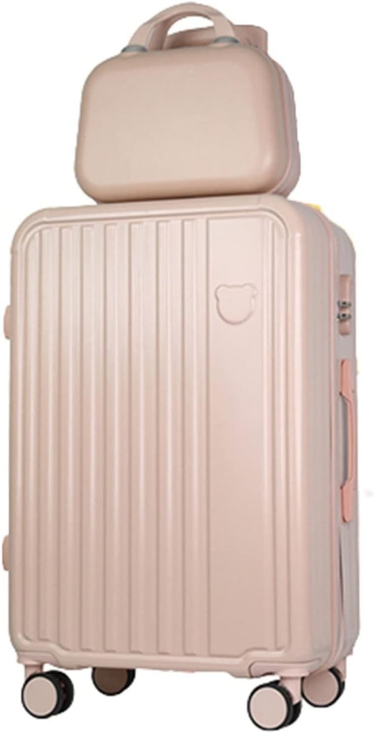 旅行バッグ 持ちはこび入れもの 機内持ち込み 35L キャリーバッグ ジッパー式 超軽さ 小型 耐衝撃 静音 ダブルキャスター 360度回転させる 旅する 商行為 出張 ハンドバック付き添い人 サクラ色 S大きさ（