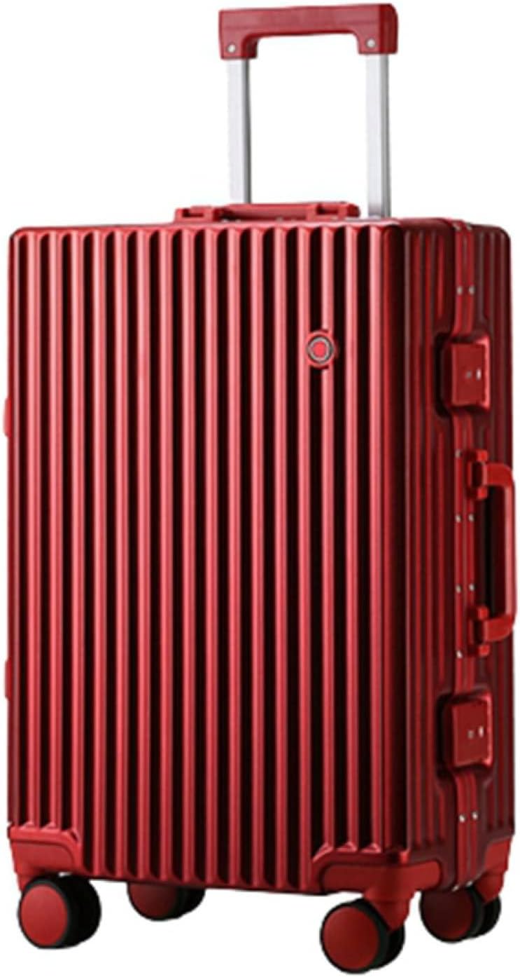 旅行バッグ 持ちはこび入れもの 50L キャリーバッグ TSAローク積み上げる 軽銀ひな形 超軽さ 大型 耐衝撃 静音 ダブルキャスター 360度回転させる 旅する 商行為 出張 赤いこと M大きさ（3-5泊）