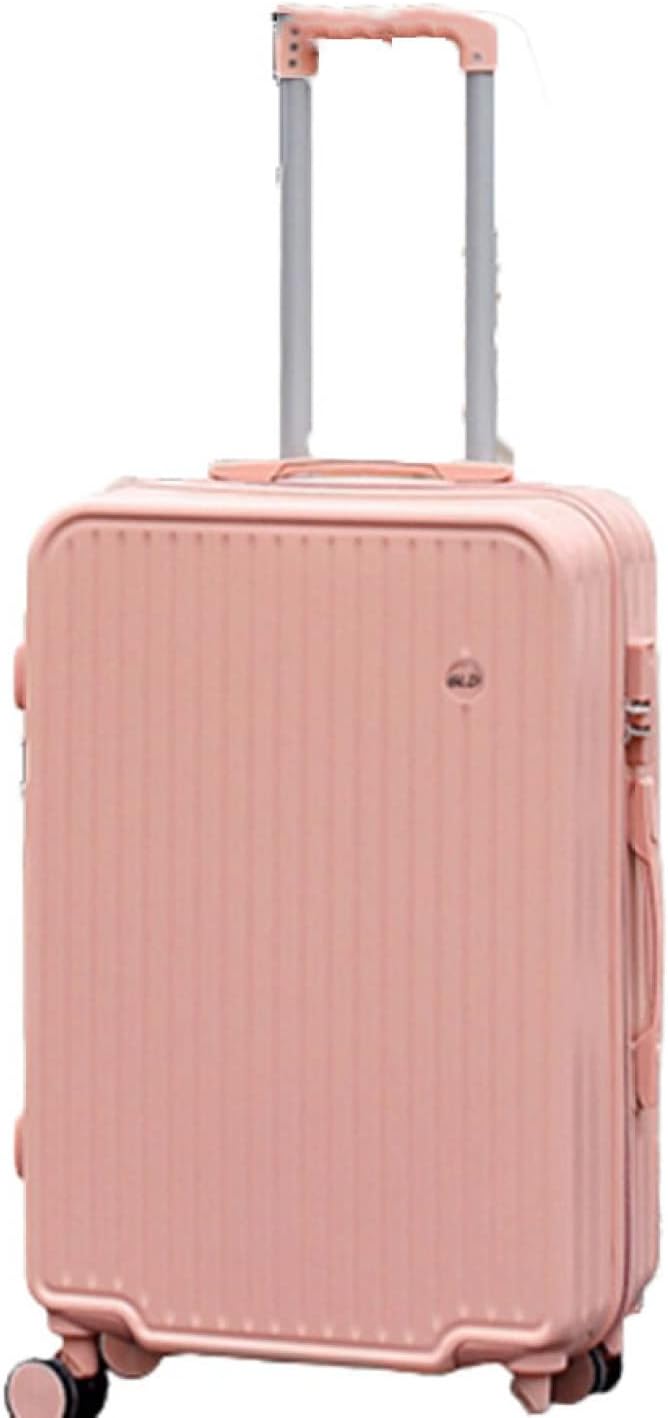 旅行バッグ 持ちはこび入れもの 50L キャリーバッグ ジッパー式 超軽さ 大型 耐衝撃 静音 ダブルキャスター 360度回転させる 旅する 商行為 出張 サクラ色 M大きさ（3-5泊）