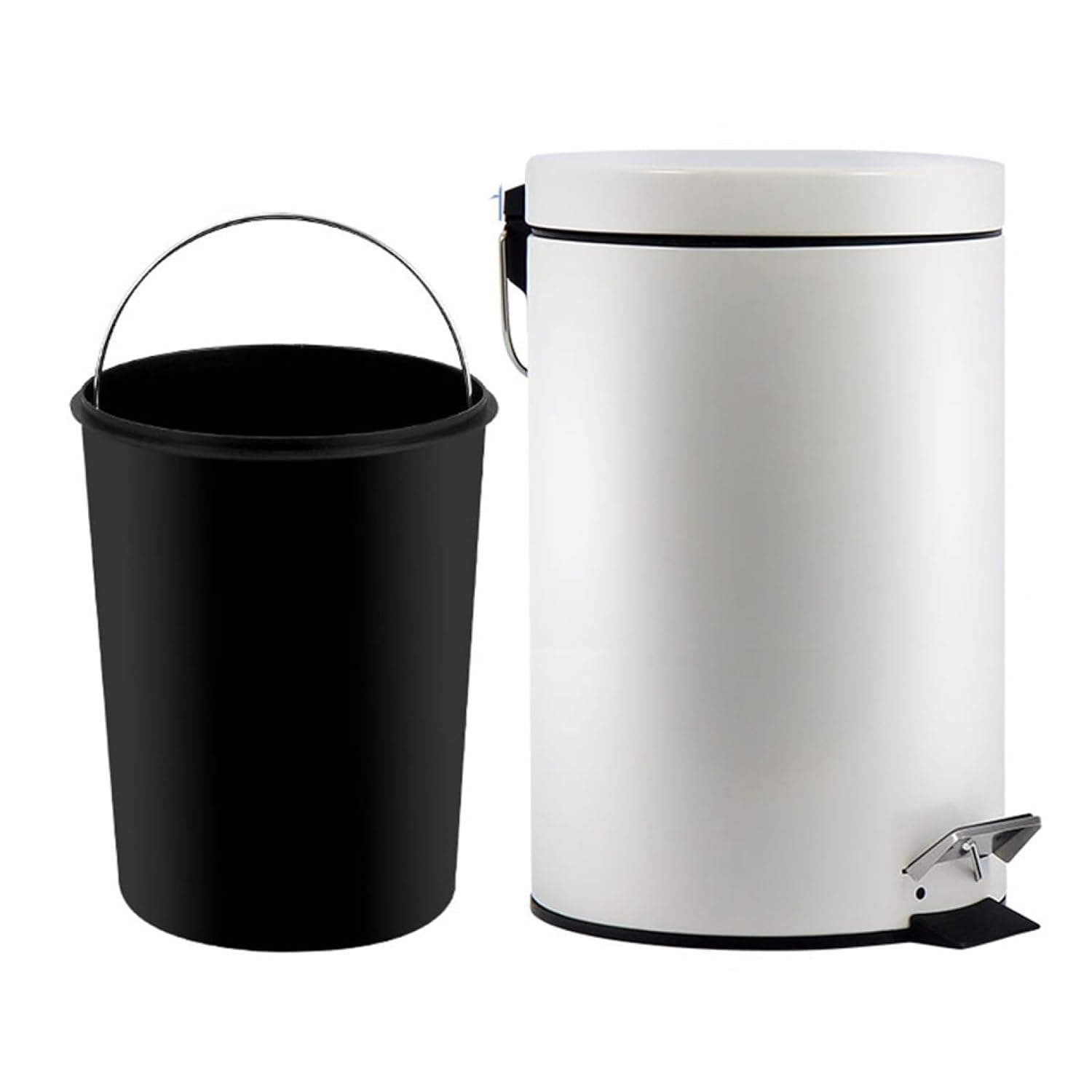 ゴミ箱 ふた付き 12L ダストボックス 丸型 ペダル式 ごみ箱 スリム おしゃれ フタがゆっくり閉まる 抗菌 消臭 密閉 音無し 部屋 キッチン リビングルーム トイレ 浴室 オフィス用 スチール