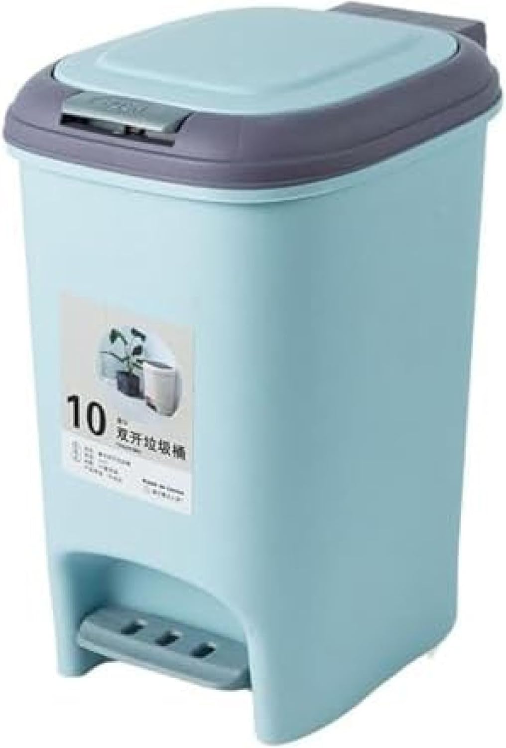 ゴミ箱 ふた付き 8L ダストボックス 角型 プッシュ ペダル式 ごみ箱 スリム おしゃれ 抗菌 消臭 密閉 音無し 部屋 リビングルーム 浴室 プラスチック アプリコット（内バケツ無し） トイレ キ