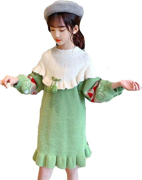 キッズ 長袖ワンピース 子供服 女の子 フリル 長袖 ワンピ 子ども チュールスカート ガールズ ベビー ワンピース チュニック 無地 可愛い カジュアル 女の子ワンピース 春 秋 入園式 入学式 七｜Libre777