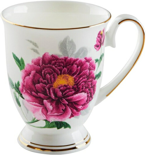 マグカップ ホワイト 磁器 ローズ 薔薇 ボーンチャイナ マグ 花柄 フラワー set プレゼント 女性 スタイル6-ホワイト 誕生日 ギフト 300ml クラシック 粗品 お礼 出産内祝い 出産祝い