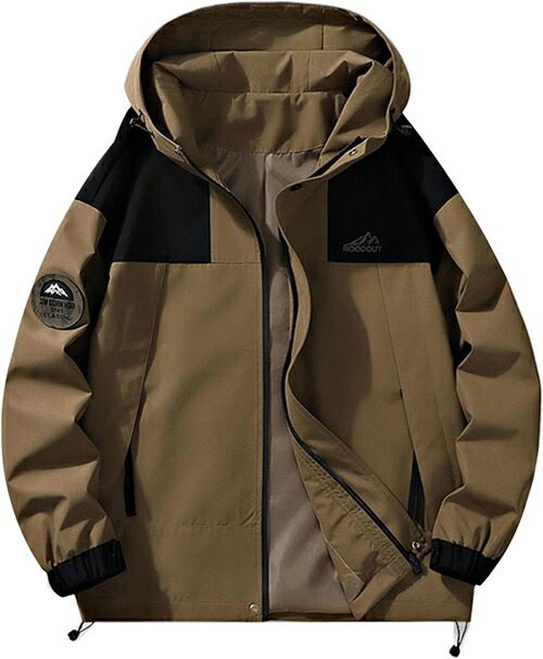 マウンテンパーカー メンズ フード付き 薄手 無地 登山服 多機能 ジャンパー 防風 シンプル アウター コート 長袖 防寒 ジャケット 軽量 カジュアル 春秋冬 ブルゾン 大きいサイズ 人気 おしゃ|Libre777