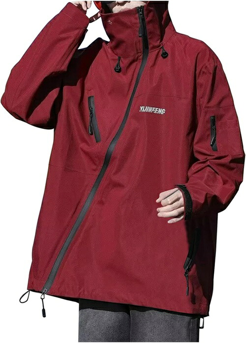 フード付き ウィンドブレーカー ジャケット メンズ マウンテンパーカー 春秋冬服 薄手 長袖 ジャンパー ブルゾン 防風 軽量 カジュアル アウター コート 無地 暖かい 人気 大きいサイズ パーカー
