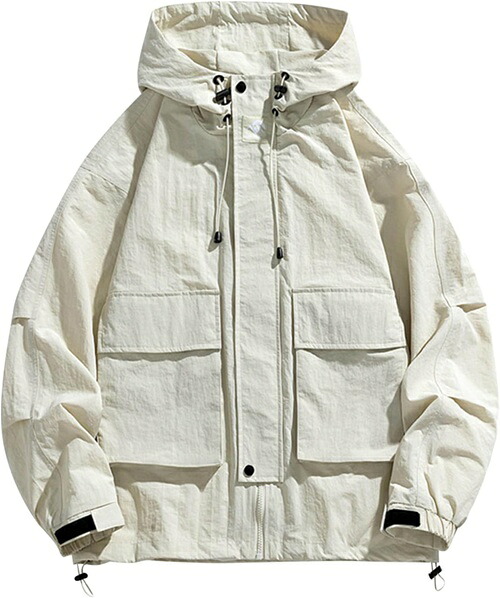 マウンテンパーカー メンズ フード付き 薄手 無地 登山服 多機能 ジャンパー 防風 シンプル アウター コート 長袖 防寒 ジャケット 軽量 カジュアル 春秋冬 ブルゾン 大きいサイズ 人気 おしゃ|Libre777