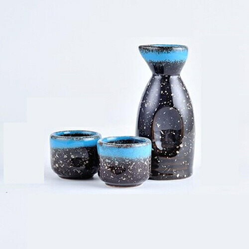 3点セット 酒器 お猪口セット 徳利1個 ぐい呑み２個セット おちょこ 盃 とっくり セット 陶磁器製 酒燗冷酒器 和酒徳利セット 日本酒 電子レンジOK 食洗機対応 退職祝い プレゼント 結婚記念日